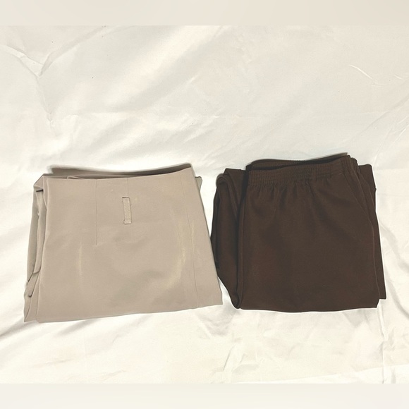 Set of 2 Neutral Color Women’s Trouser’s Casual Pants Size 14 - Picture 3 of 8